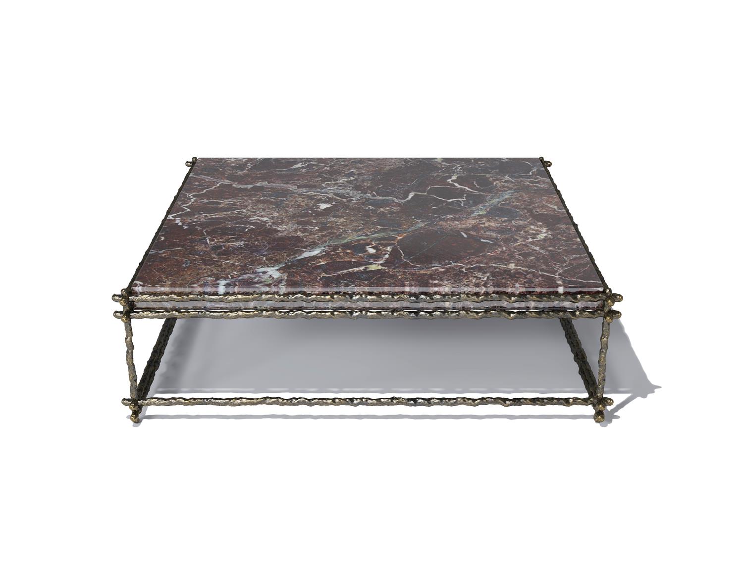 Draft Square Coffee Table Dark Bronze