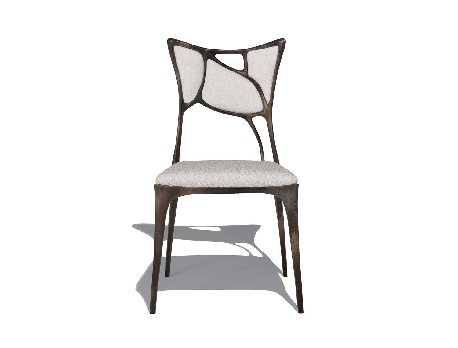 Erosion Dining Chair Aged Aluminum