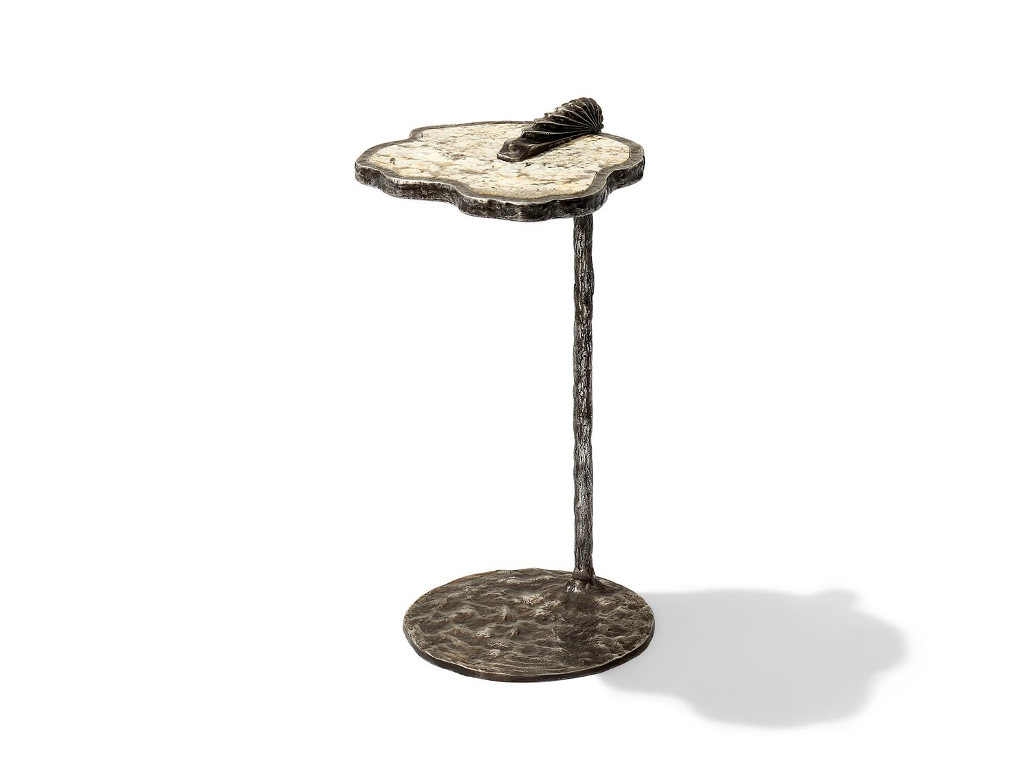 Nautilus Cocktail Table Aged Aluminum